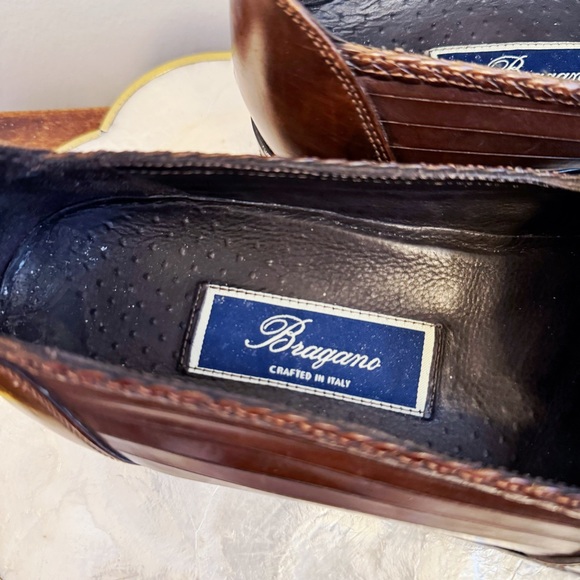 Vintage Bragano Mens Italian Leather Tassel Loafers Dress Shoes 10M - Picture 6 of 16